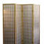 Paravent 70 po 4 pièces de style japonais en bois naturel. Définissez la zone privée. 4 panneaux de papier. Se plie facilement pour le rangement. Multicolore. Paravent H 70 po x l 10 po x P 17 po, finition bois. Espace d'intimité.