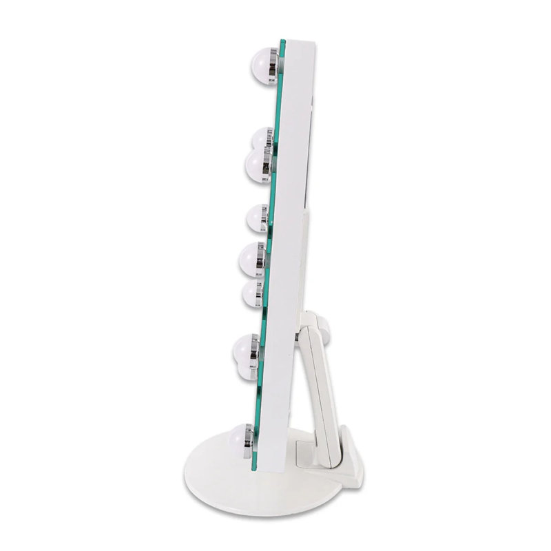 Lumière Touch Pad Mini Tabletop LED Makeup Mirror with Lights Rectangle Floor Mirror