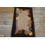 Vintage Mid Century Folk Art Foliage Pattern American Hooked Rug