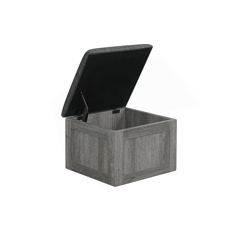 Table basse, table basse carrée avec 4 tabourets de rangement, Gris