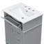 Ensemble de meuble-lavabo simple autoportant 24 po avec lavabo en céramique, 1 porte, 3 tiroirs rabattables et 3 tiroirs-1246191351
