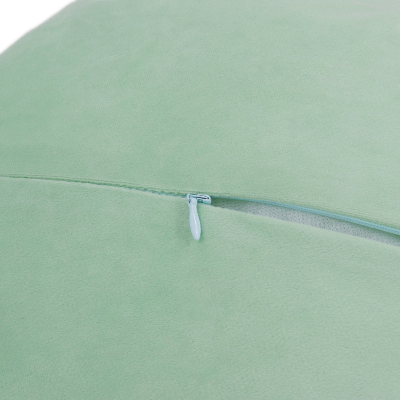  Housse et insert de coussin décoratif en tournesol Appliqued, Menthe - Suède uni, Carré 14 po