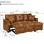 71 " Faux Leather L-Shaped Sectional