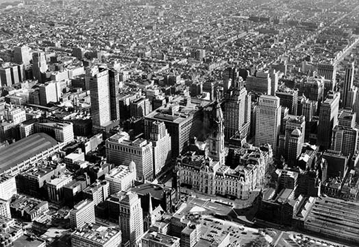 Philadelphia city scape-reproduction de photo, H 28 po x l 42 po x P 1,5 po