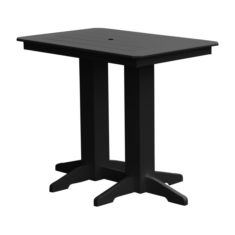 Table de bar Nettie, Noir, l 33 po x L 72 po x H 42 po