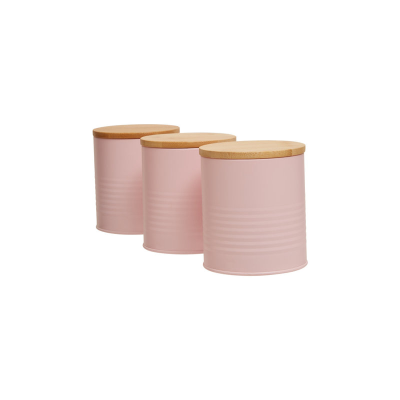 Alton Metal Jar - Set of 3, Pink