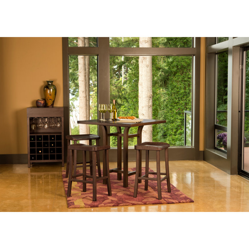 Branon Solid Wood Counter Stool, Brown, Bar Stool (30" Seat Height)
