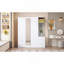 Armoire 4 portes avec tablettes, tiroirs et miroir pleine grandeur-465105925
