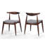 Ensemble de 2 chaises de salle à manger rétro en bois d'hévéa avec dossier ergonomique-43724500-43724506