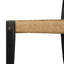 Chaises de patio en bois massif de style Mid-Century avec siège en osier tissé à la main Ziven-133533941