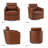 Alfonso 28.74'' Wide Genuine Leather Swivel Barrel Chair with Nailed Trim-1417893657