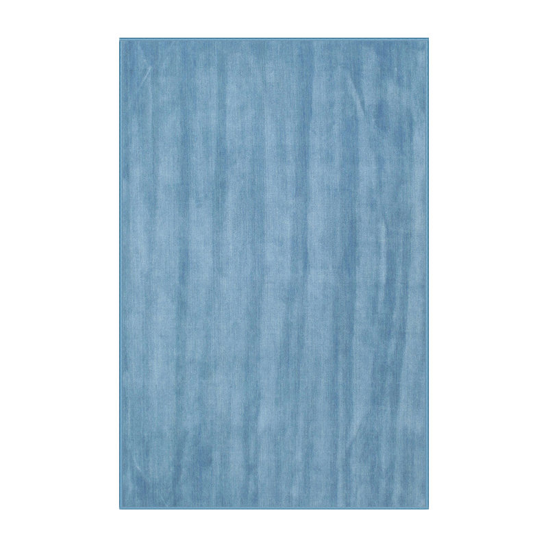 Tapis contemporain bleu, Rectangle 7 pi x 9 pi