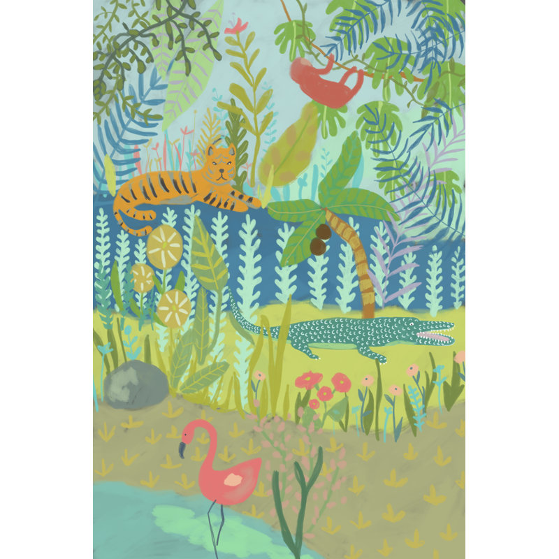 Jungle Dreaming II by Chariklia Zarris - Painting Print, 30cm H x 20cm W, Wrapped Canvas