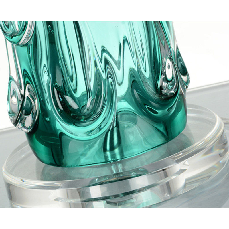 Ponchatrain Water Glass Blue Table Lamp