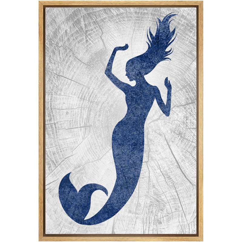 «Mermaid Twirling In The Sea», reproduction sur toile flottante, H 36 po x l 24 po x P 1,5 po, Encadrement brun