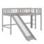 Lit mezzanine bas avec échelle et toboggan-1256633313