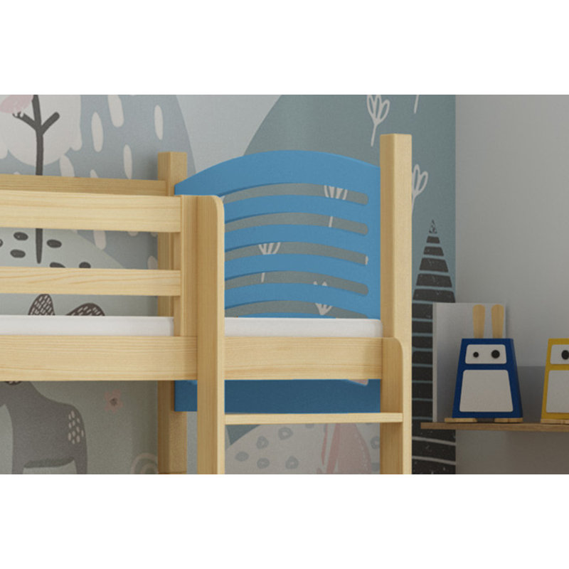 Hiarni European Toddler (80 X 180cm) 2 Drawer Standard Bunk Bed and Mattress with Trundle by Harriet Bee, Blue
