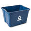 Poubelle de recyclage moyenne en plastique 17 gallons