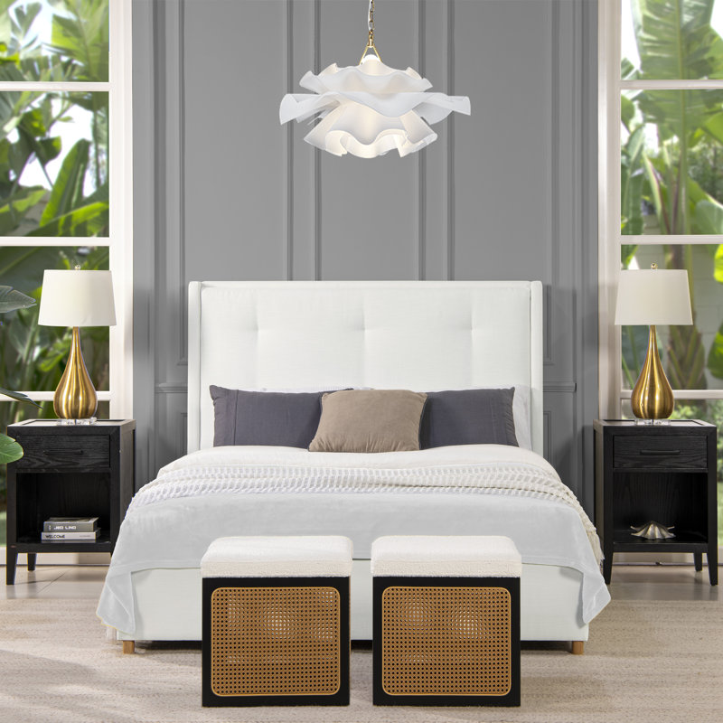 Simo Upholstered Platform Bed, Queen