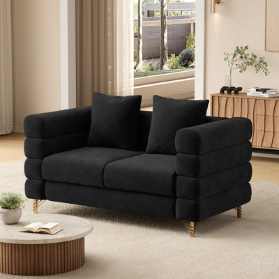  Causeuse en velours 58,8 po Modern