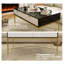 Table basse moderne avec 2 tiroirs, table de rangement de salon noir et blanc