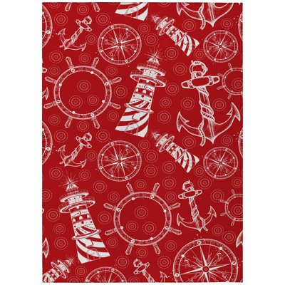 Lahoma Washable Geometric Indoor / Outdoor Rug