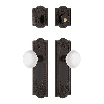 Nostalgic Warehouse Meadows Entry Set with Porcelain Knob