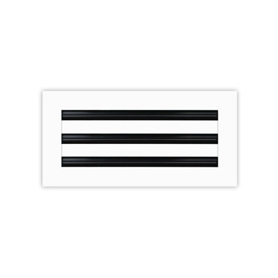 Buildmart - Couvercle de ventilation AC moderne 14 x 6 - Diffuseur à fente linéaire standard - Grille de registre / Taille: H 2 po x l 6 po x L 14 po