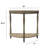 Traditional Solid Wood Oval Console table Side Table  with Bottom Shelf ,Antique Grey