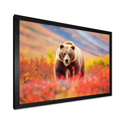Grizzly en Alaska, paysage I - art mural Alaska