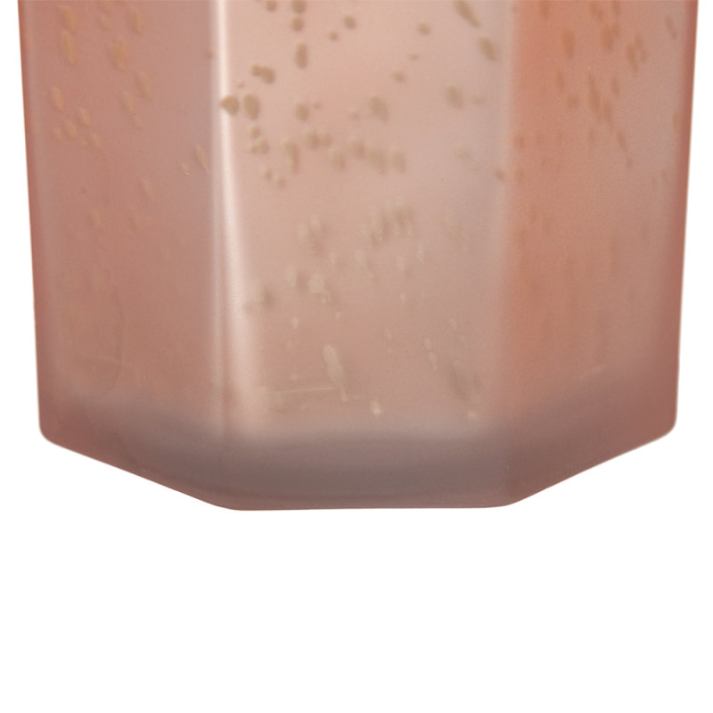 Bougeoir octogonal en verre mercure givré 5,1 x 5,1 x 5,9 po, paquet de 4, Pink