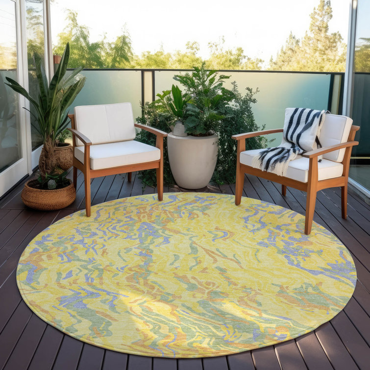Machine Washable Indoor/Outdoor Chayden ACN1038 Beige Rug