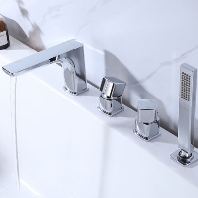 Douchette pour baignoire à deux poignées
