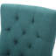 2 chaises de salle à manger contemporaines - inclinées, rembourrées, pieds en bois massif, couleur bleu sarcelle de style moderne, dossier, accoudoirs, tissu rembourré,