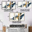 Stylish Spiral Abstract VI - 3 Piece Floater Frame Print on Canvas-87918892-87918893