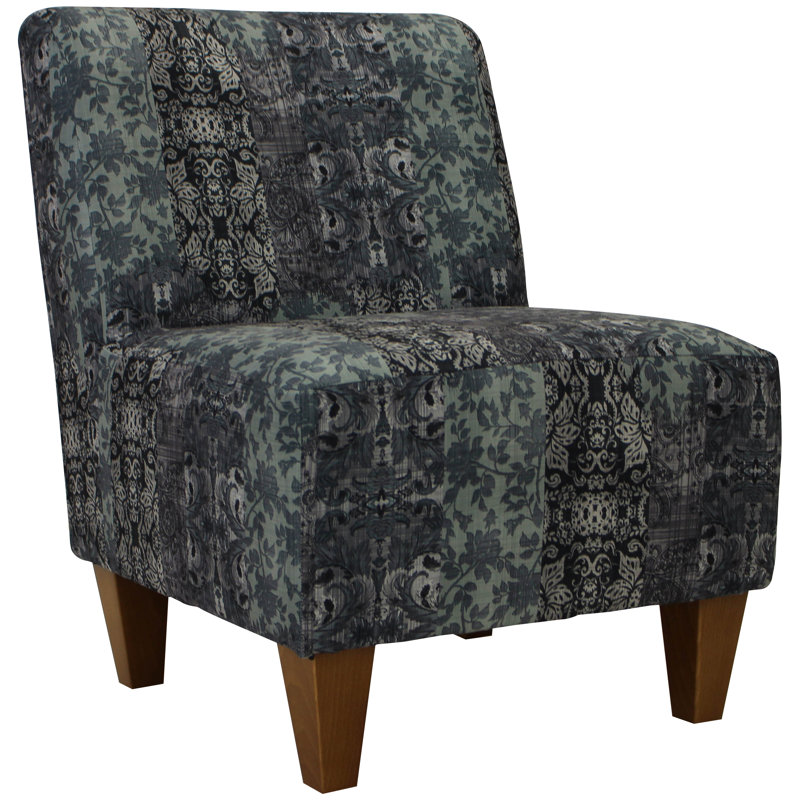 Zoe Upholstered Slipper Chair, Slate