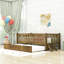 Lit plateforme simple en bois avec garde-corps, lit gigogne et lattes-1651120644