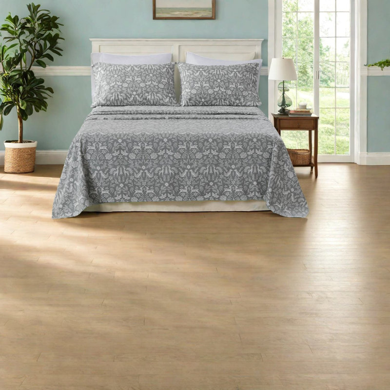 Ensembles de literie très confortables, 100% flanelle de coton, style sauge d'hiver