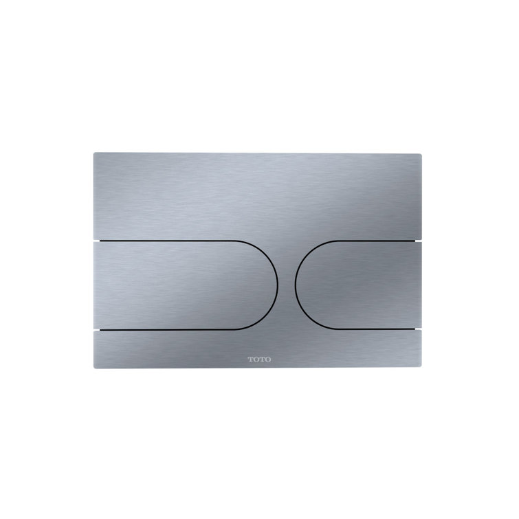 TOTO® Dual Flush Round Push Button Plate for Select DuoFit In-Wall Tank Unit, Stainless Steel - YT970#SS