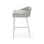 2 pièces de tabourets de comptoir gris modernes - rembourrés, tabouret de formation à base de finition rembourrée avec pour îlot de cuisine ou petit déjeuner