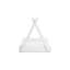 Lit de sol Kally, conception de style tente, bois blanc mat-107717719