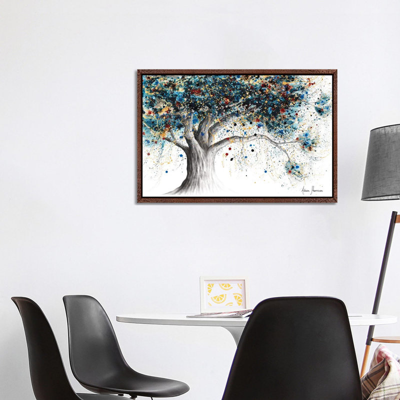 The Midnight Potion Tree by Ashvin Harrison - Print on Canvas, 101.6 cm H x 66.04 cm W, Classic Brown Wood Framed