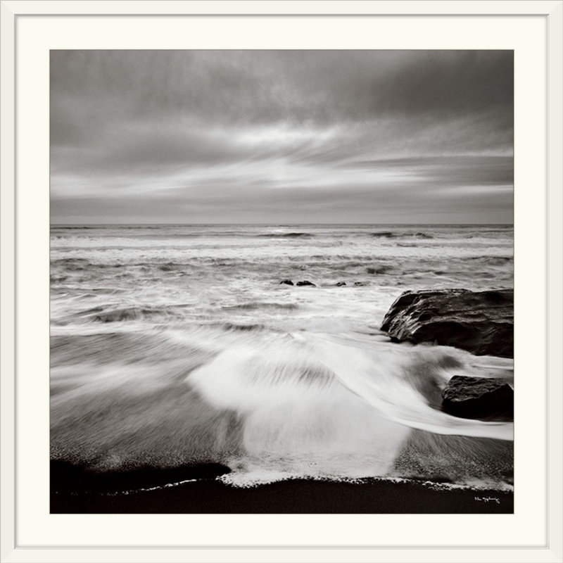 « ii » alan majchrowicz, impression Sunset on the Coast, H 32 po x l 32 po x P 1 po, Cadre blanc