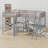 Wooden High Loftbed With Ladder，Safety Guardrail And 2 Built-In L-Shaped Desks-569341291