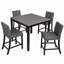 Ensemble de table 5 pièces à hauteur de comptoir avec 4 chaises, ensemble de table à hauteur de comptoir pour 4 avec chaises, ensemble de table à hauteur de comptoir en bois pour la cuisine, la salle à manger, deux tons-945477477