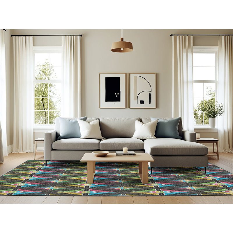 Tapis vert/bleu/rose zone, Rectangle 6 pi x 9 pi