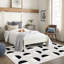 Tapis lavable en jacquard demi-cercle Modern-44139575
