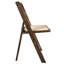 Chaise pliante en résine d'aspect bois brossé avec coussin par Chivari-106429013