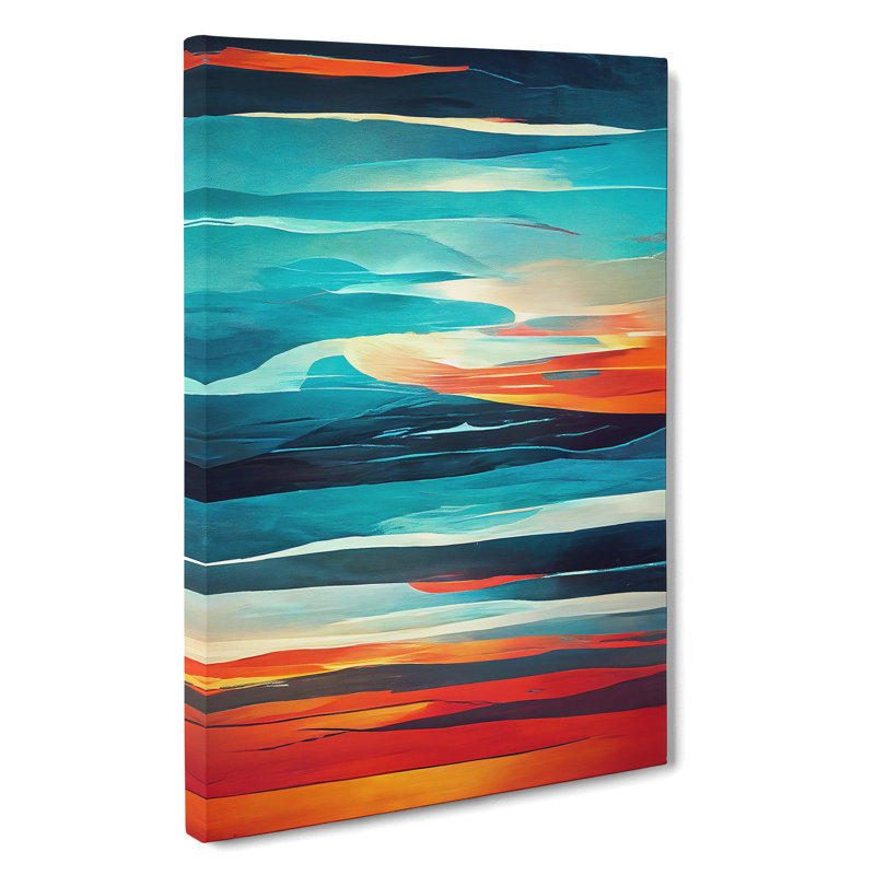 Abstract Sunset No.3 - Wrapped Canvas, 76cm H x 50cm W x 3cm D