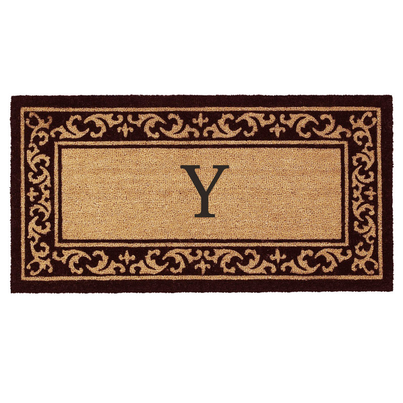 Zawacki Personalizable Non-Slip Doormat, Rectangle 3' x 6', Y